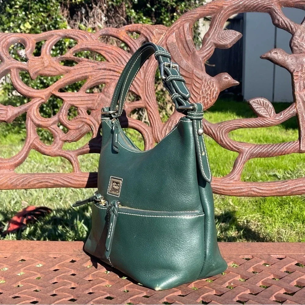 Vintage Dooney & Bourke Alyssa Saffiano Leather Shoulder Bag